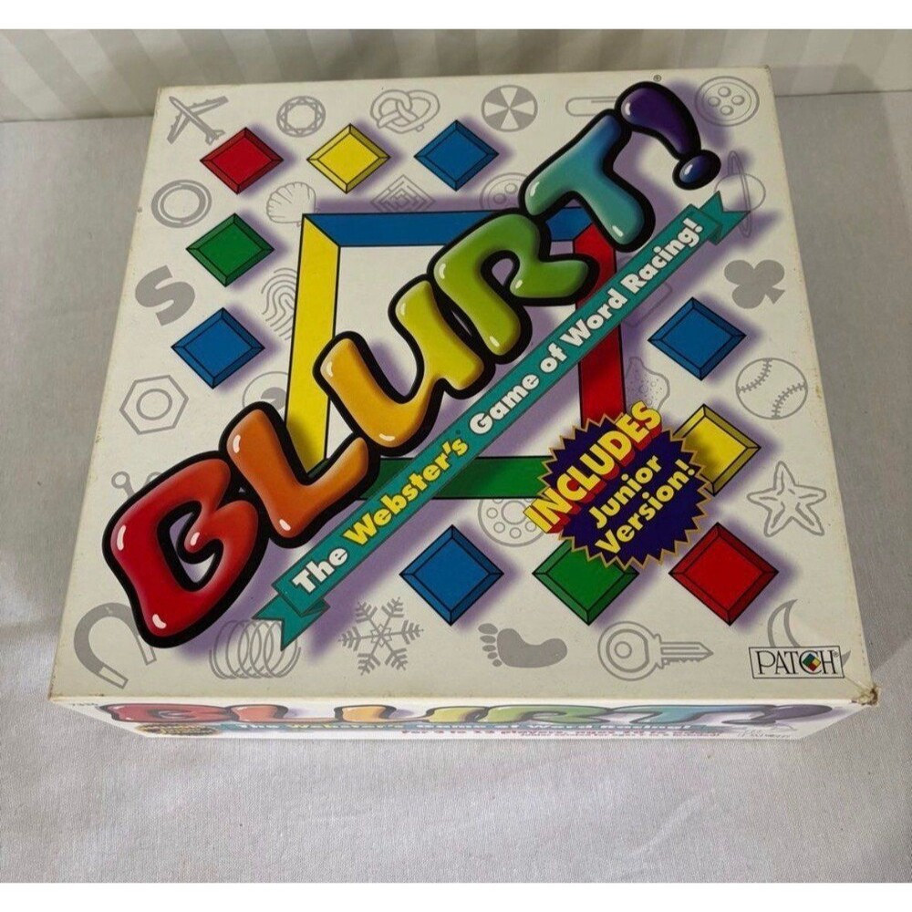 Blurt! The Webster's Game of Word Racing Board Game Patch Products Complete